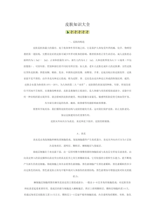 皮肤知识大全