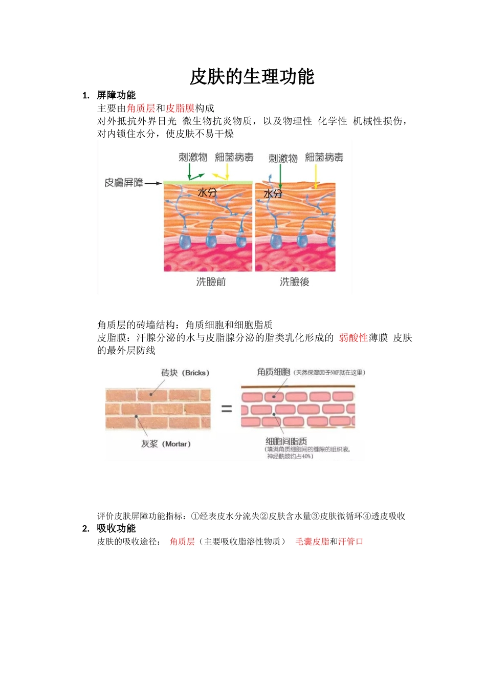 皮肤的生理功能_第1页