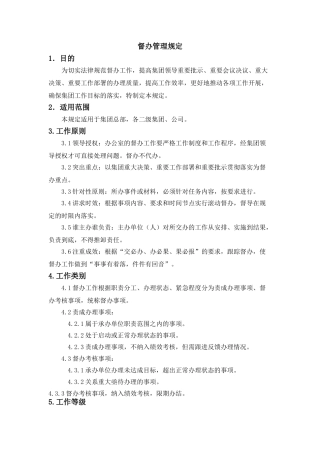 督办管理规定