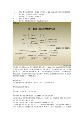 硅片不良的解决方案