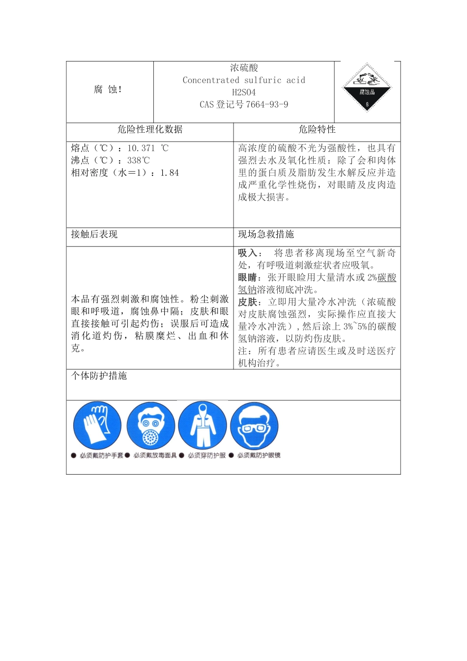 硫酸、盐酸安全标识_第3页