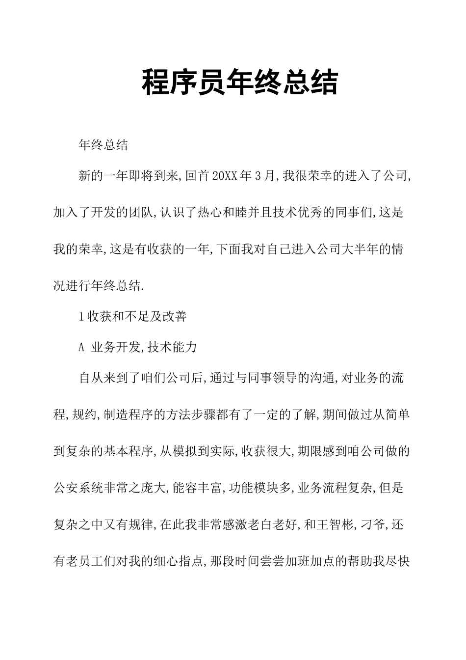 程序员年终总结48679_第1页