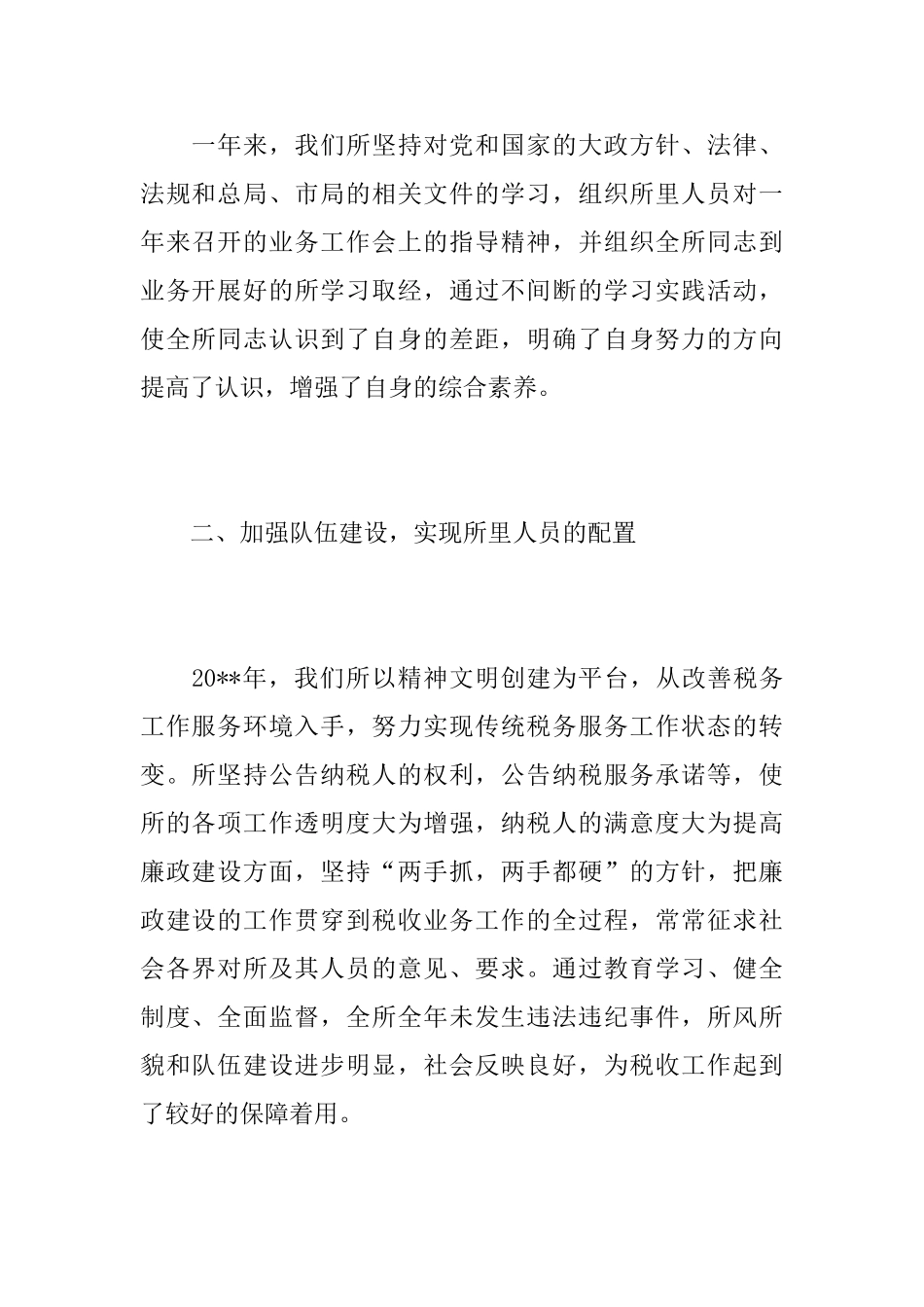 税务师事务所年终工作总结_第2页