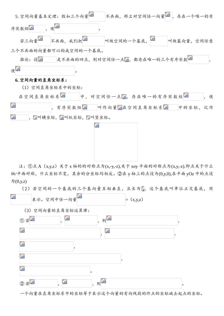空间向量与立体几何知识点归纳总结_第2页