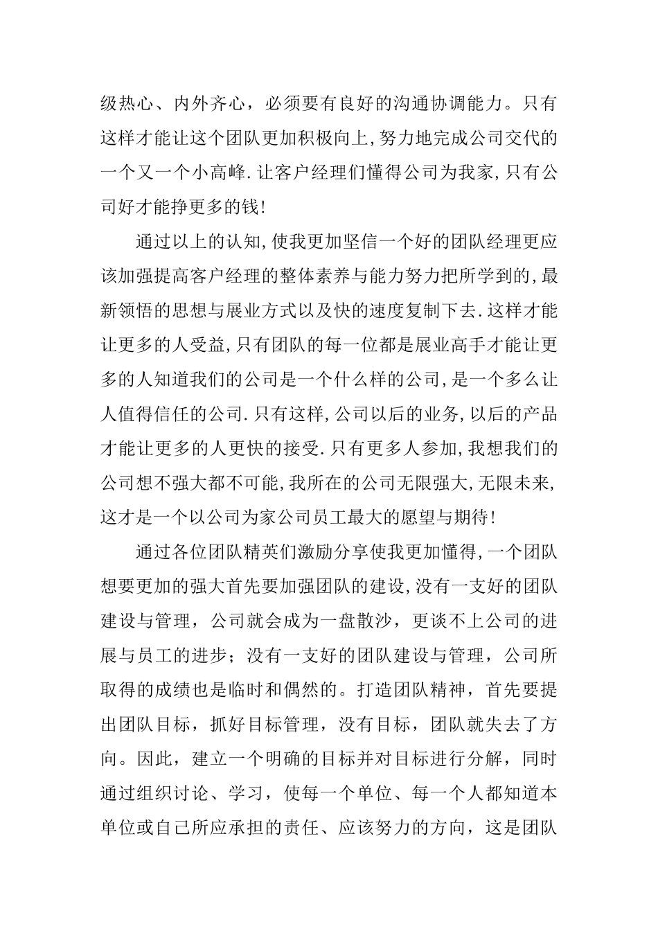 竞选经理总结汇报发言_第2页