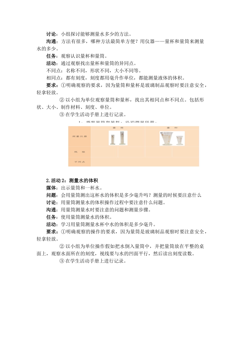 第14课《怎样测量液体的体积》教案教学设计_第2页