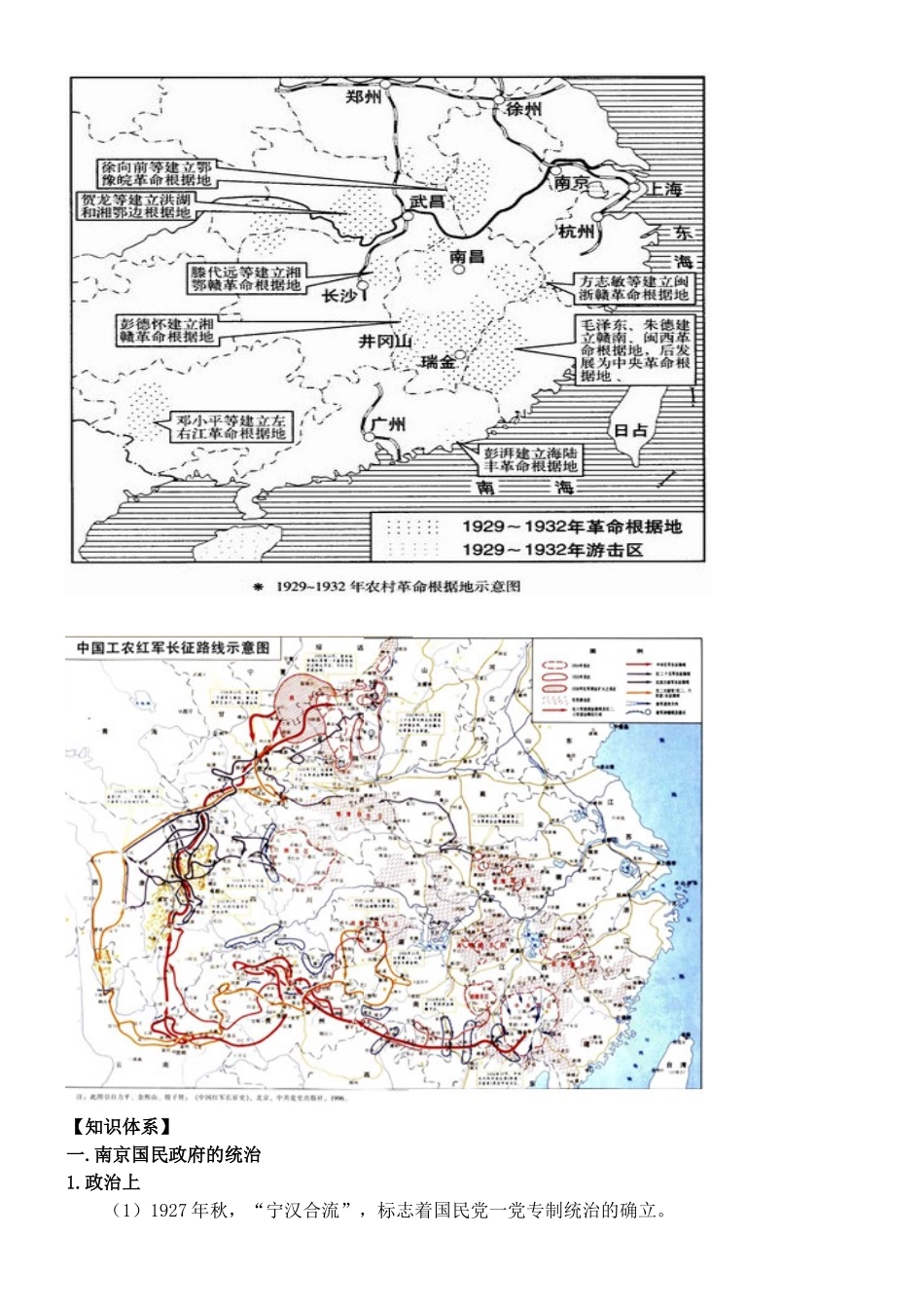 第22课南京国民政府的统治和中国共产党开辟革命新道路知识提_第2页