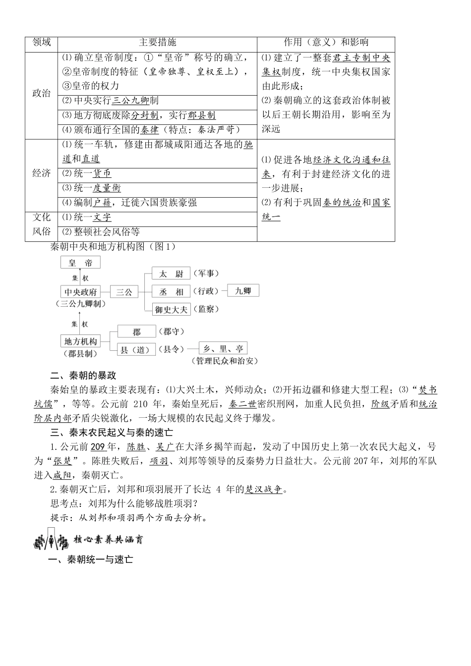第3课秦统一多民族封建国家的建立学案_第2页