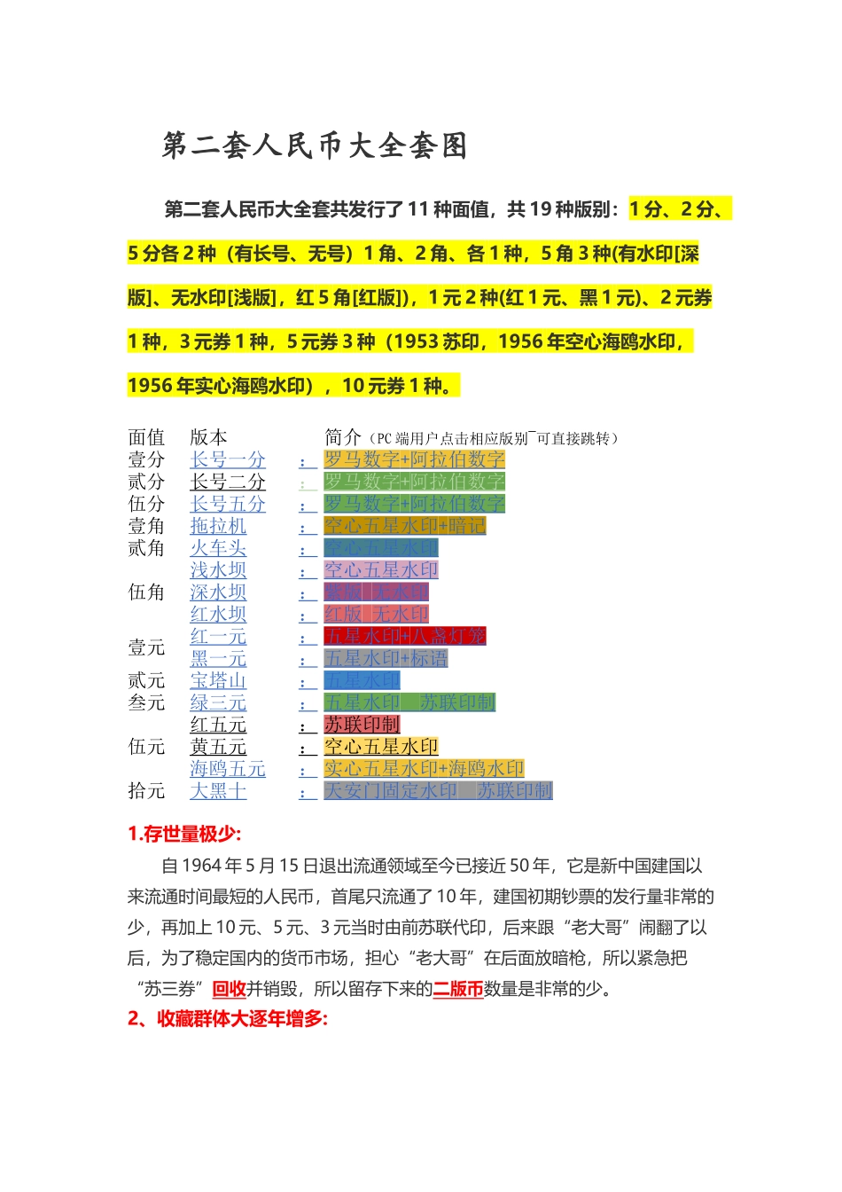 第二套人民币大全套图集_第1页