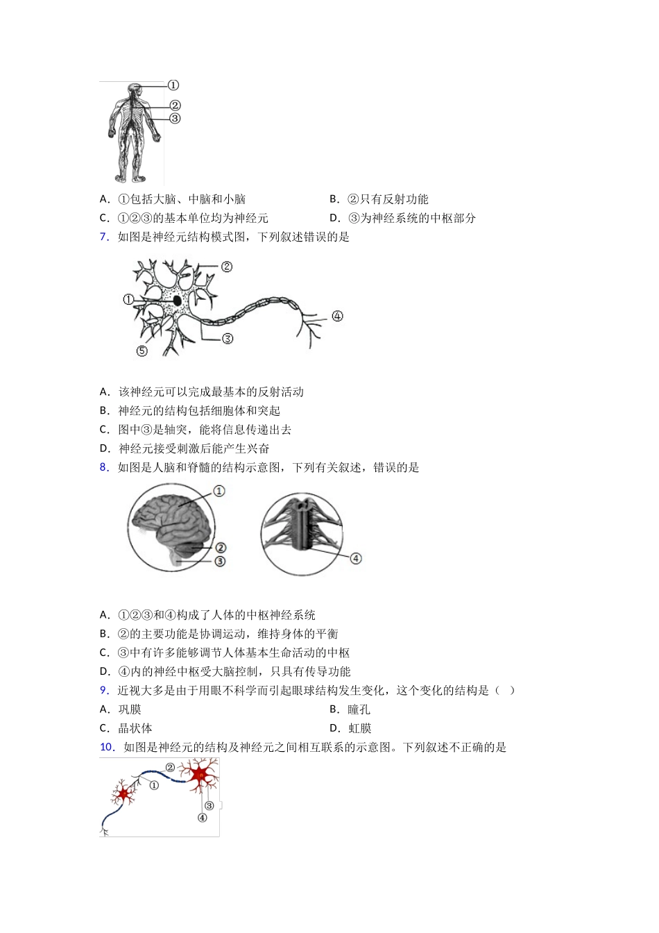 第五章人体内废物的排出知识归纳总结附解析_第2页