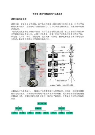 第十章透射电镜的结构与成像原理