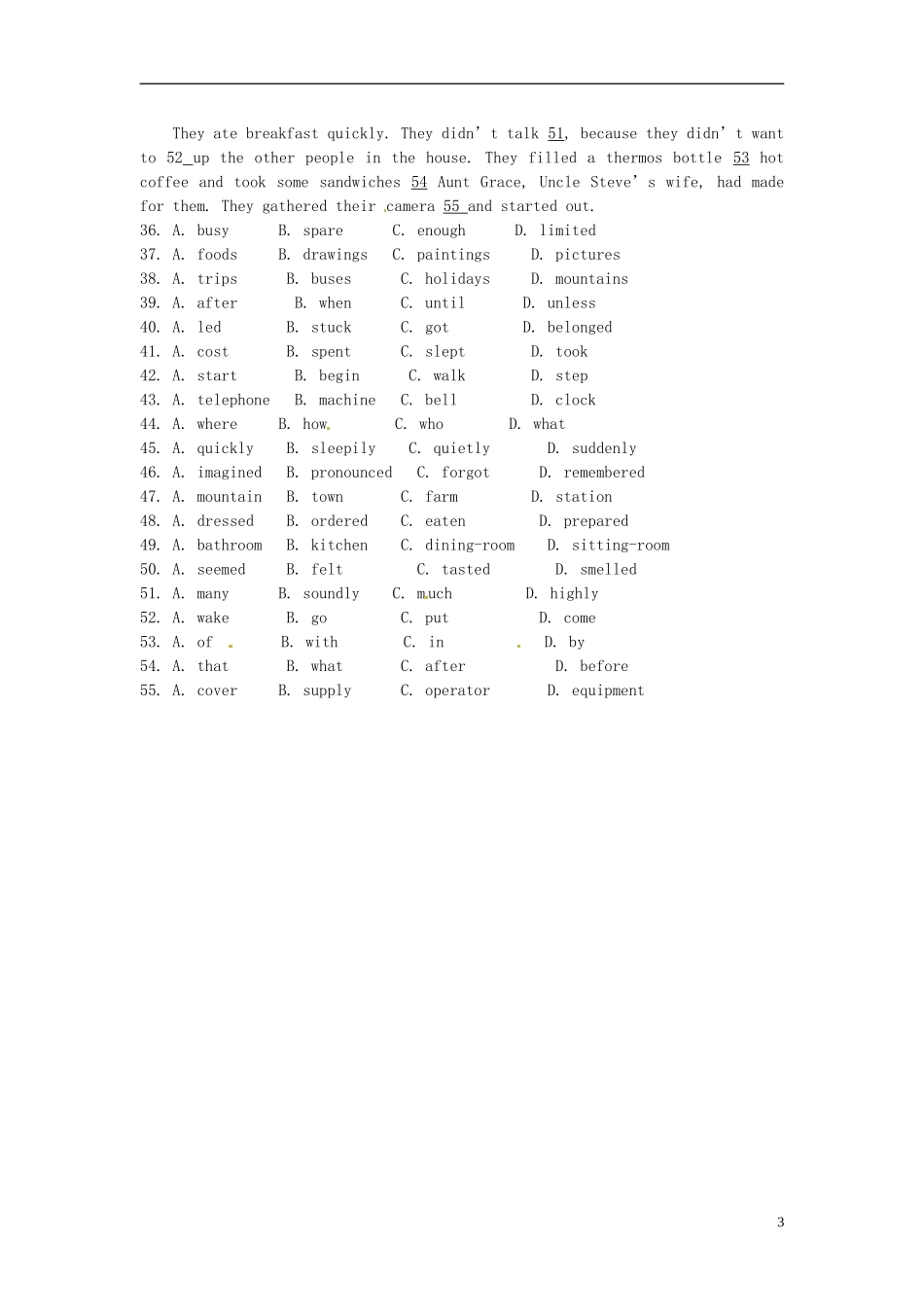 浙江省苍南县巨人中学2014-2015学年高中英语 Unit4 Period5 language points导学案2 新人教版必修2_第3页