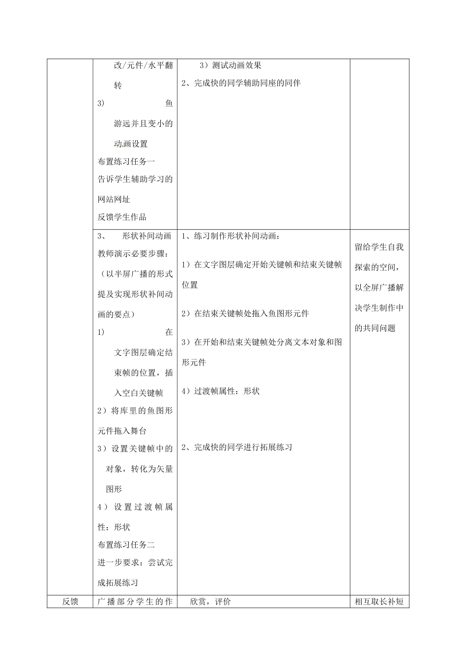 浙江省衢州市仲尼中学高三通用技术《Flash专题－脚本编写》复习教案（2） 苏教版_第3页