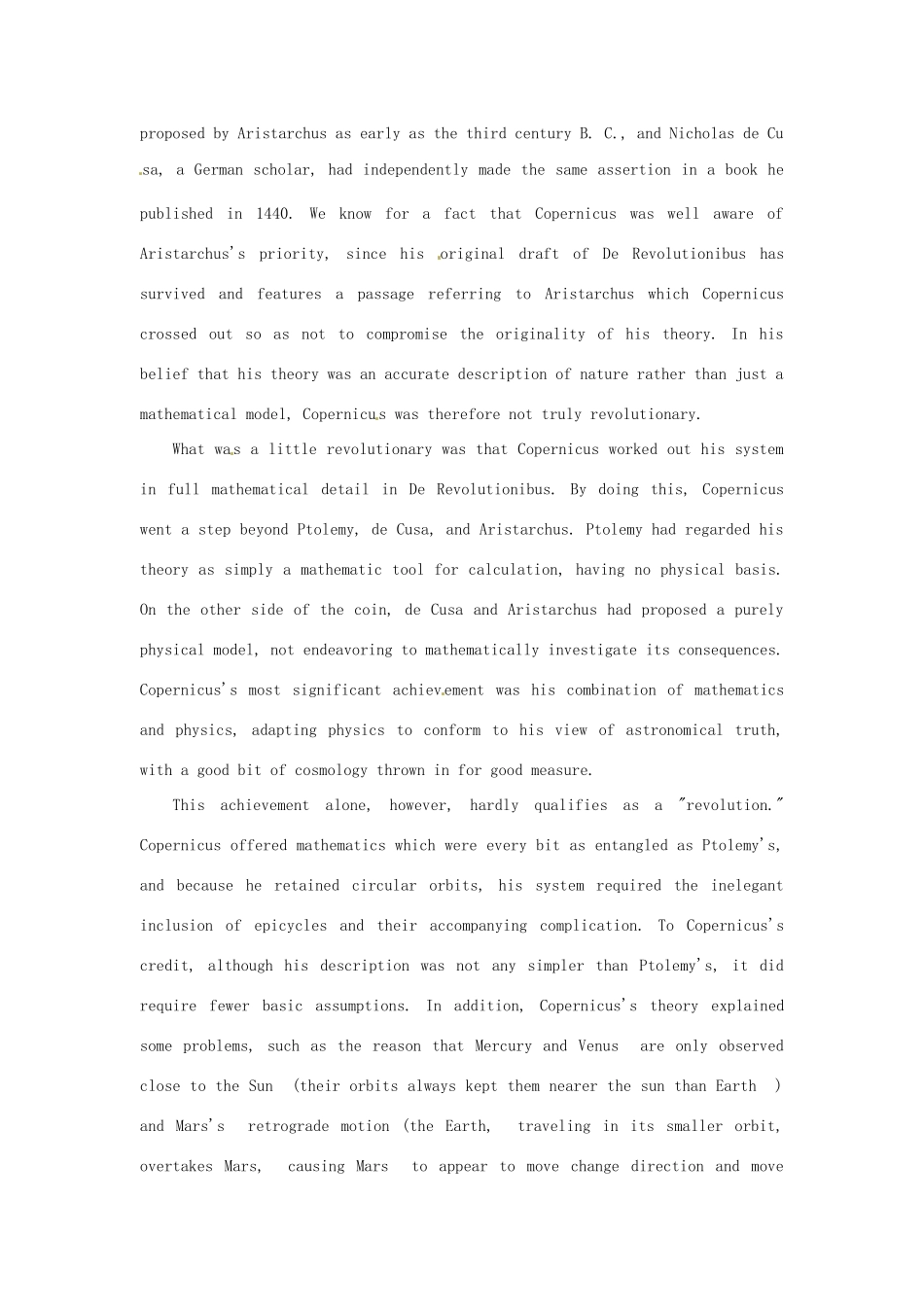 浙江省诸暨市草塔中学高中英语 Unit 1 Great Scientists Copernicus素材 新人教版必修5_第3页