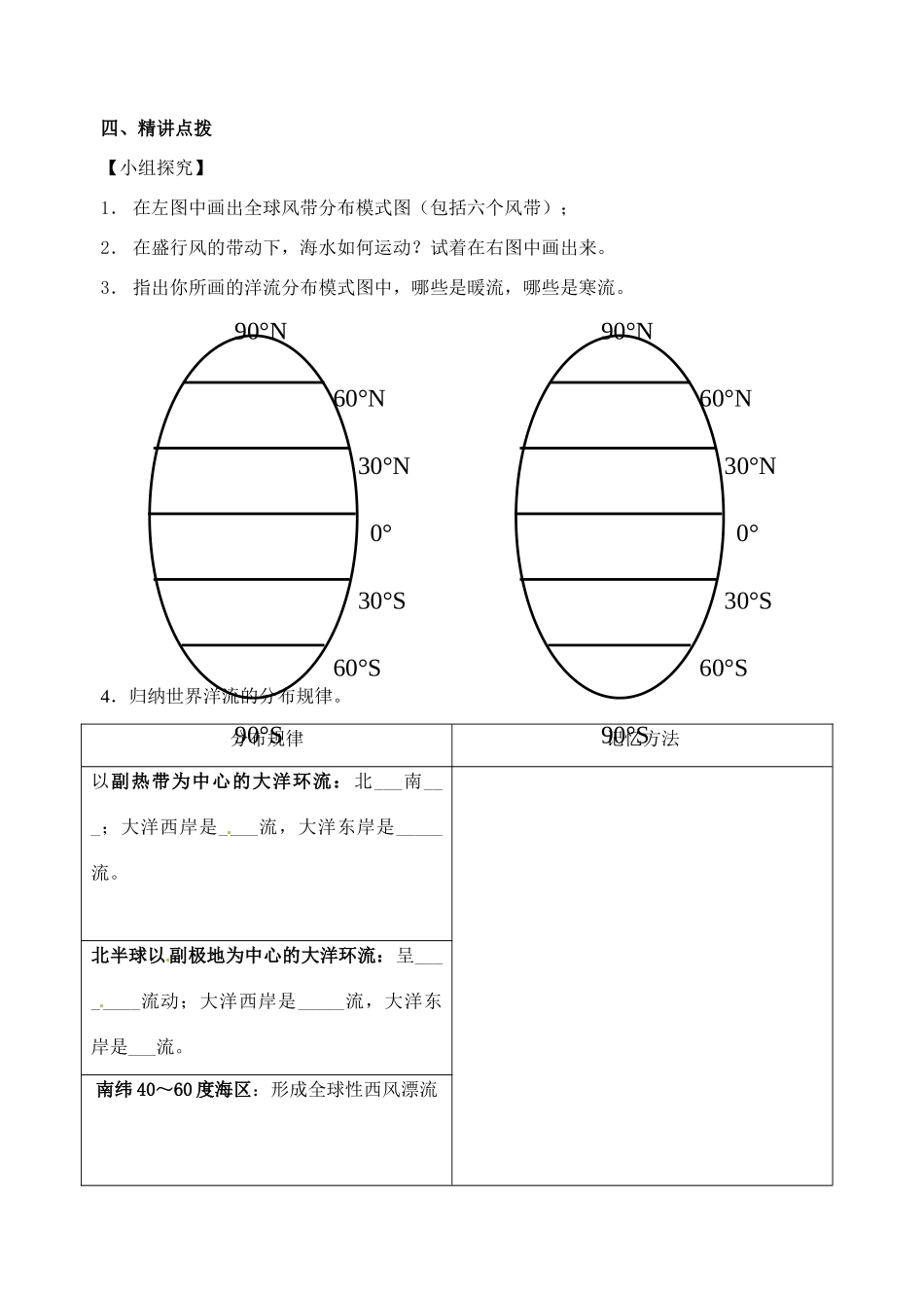 浙江省台州市临海市第六中学高中地理 第二章第四节 洋流导学案 新人教版必修1_第2页