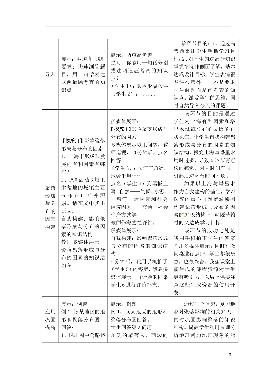 浙江省温州中学2014高中地理 地形对聚落及交通线路分布的影响教学案_第3页