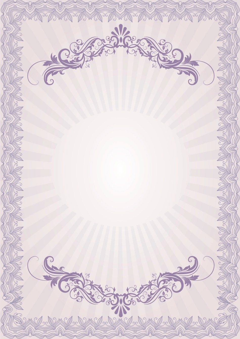 紫色欧式花边ai信纸背景模板_第1页