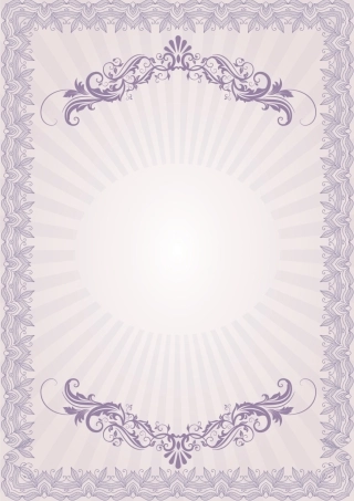 紫色欧式花边ai信纸背景模板