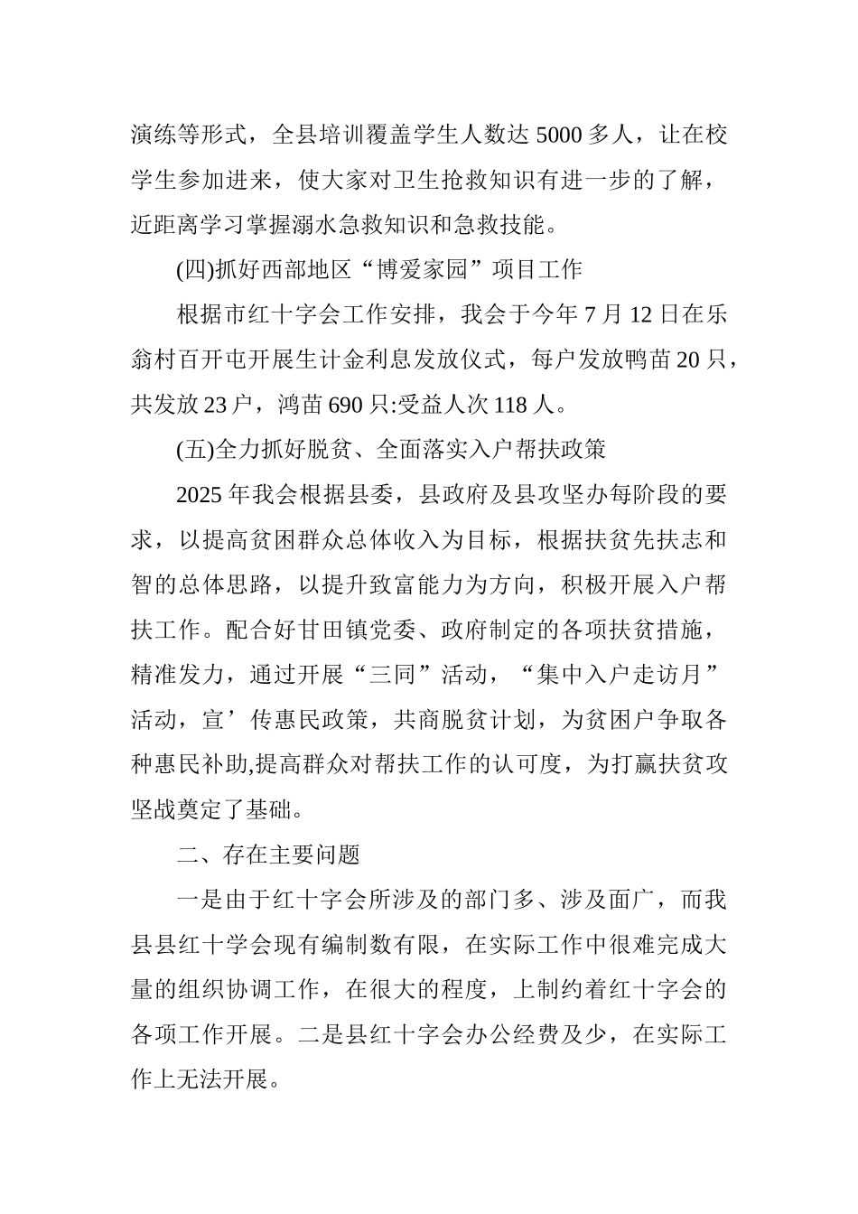 红十字会2025年上半年工作总结_第3页