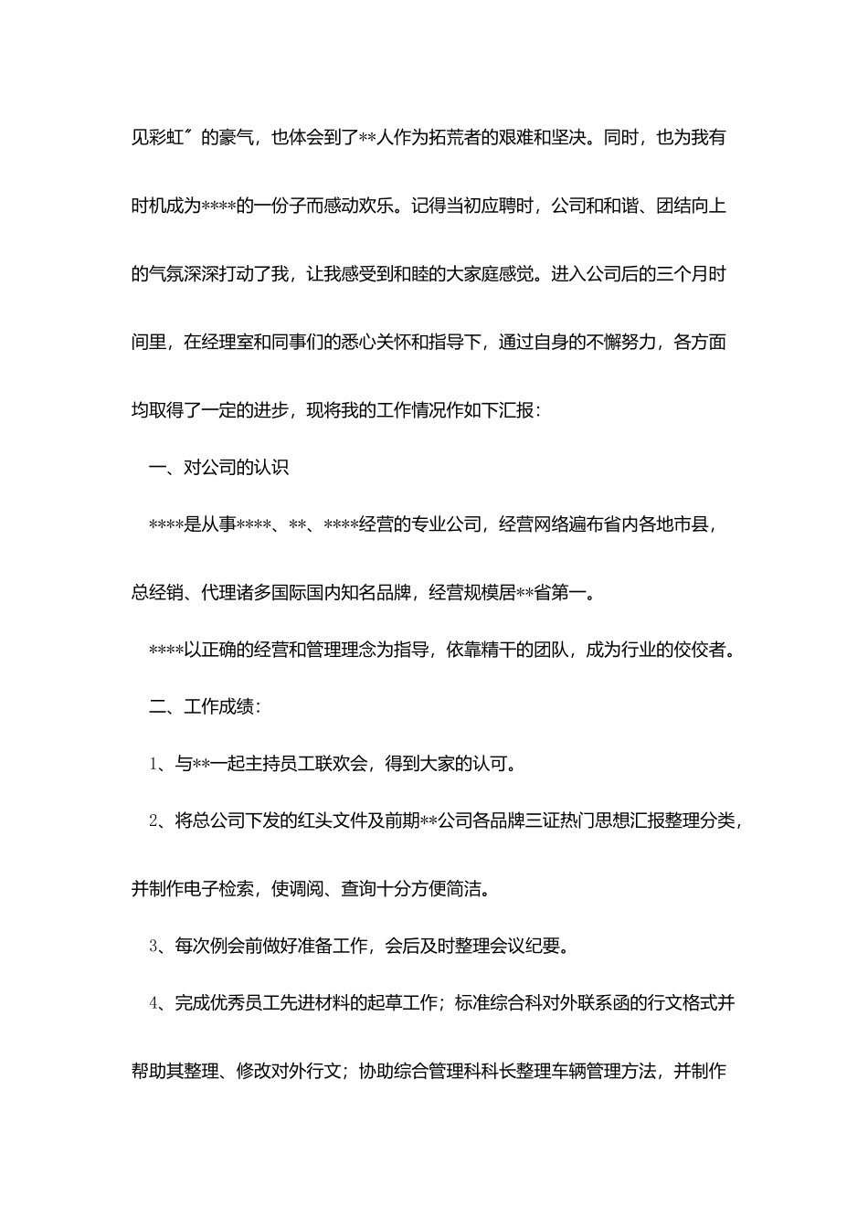 经理助理试用期工作总结模板_第3页