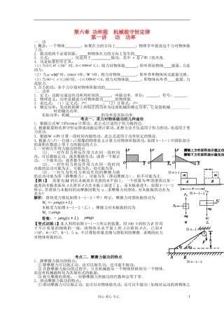 湖南省临湘一中2012届高中物理一轮复习 第6章 第1讲 功 功率学案 新人教版必修2