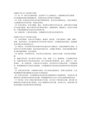 结直肠癌鉴别诊断