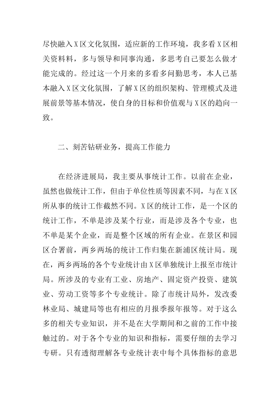 统计干部述职报告格式_第2页