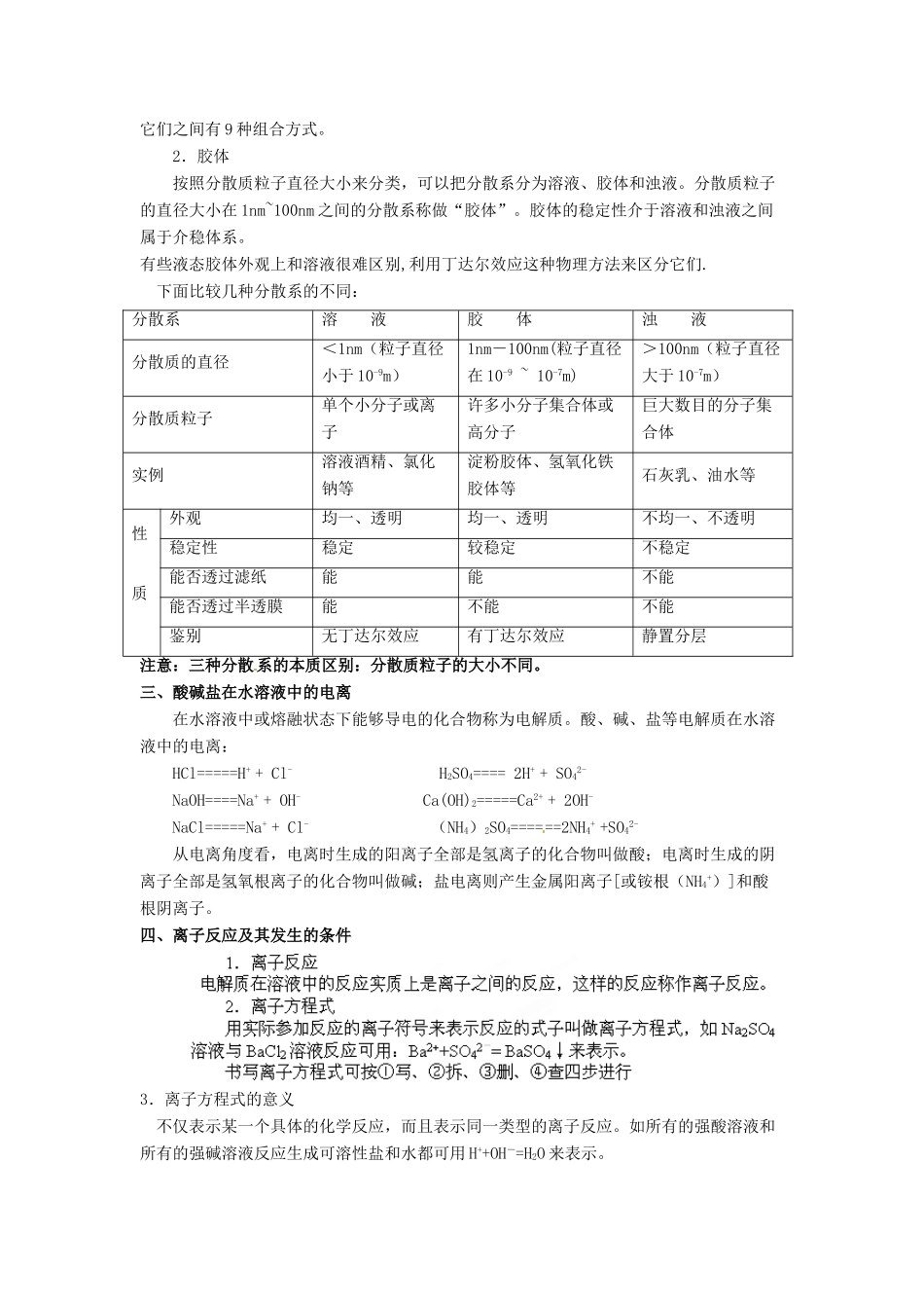 湖南省新田一中2014高中化学 第二章《化学物质及其变化》学案 新人教版必修1_第2页