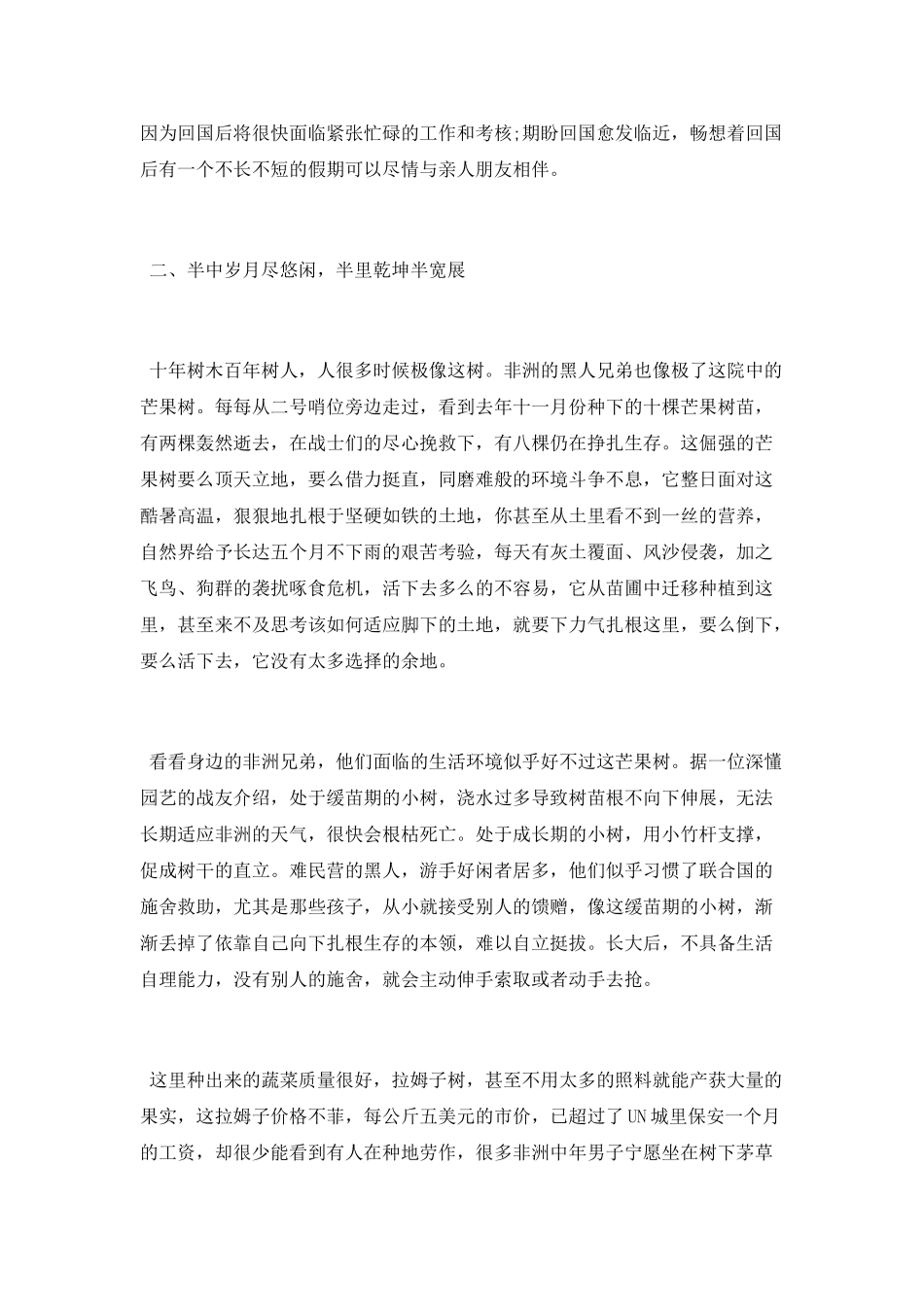 维和军人半年总结_第2页