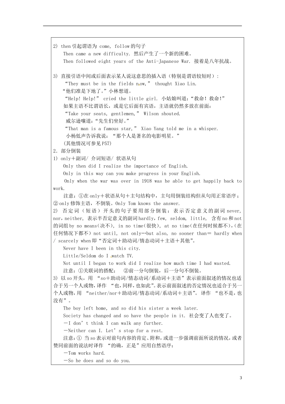 湖南省蓝山二中2014年高中英语 Unit3 Grammar and Usage学案2 牛津译林版选修8_第3页
