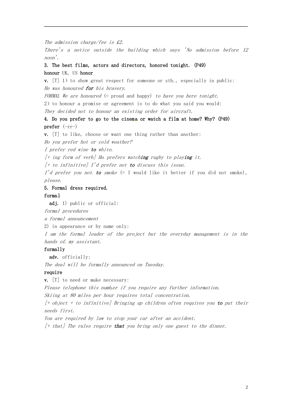 湖南省蓝山二中2014年高中英语 Unit4 Words and expressions from the text学案 牛津译林版选修8_第2页