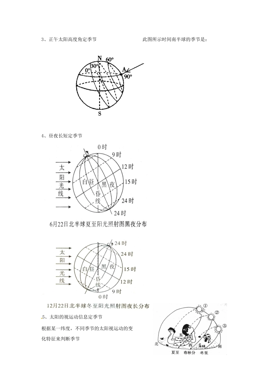 湖南省隆回县万和实验学校高中地理《区域地理》时空分析专题之季节判断学案_第2页