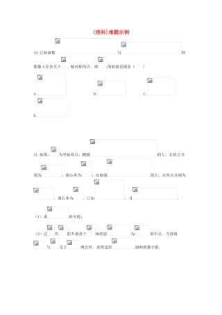 湖南省长沙市2015年高三数学 研讨会资料 难题示例 理