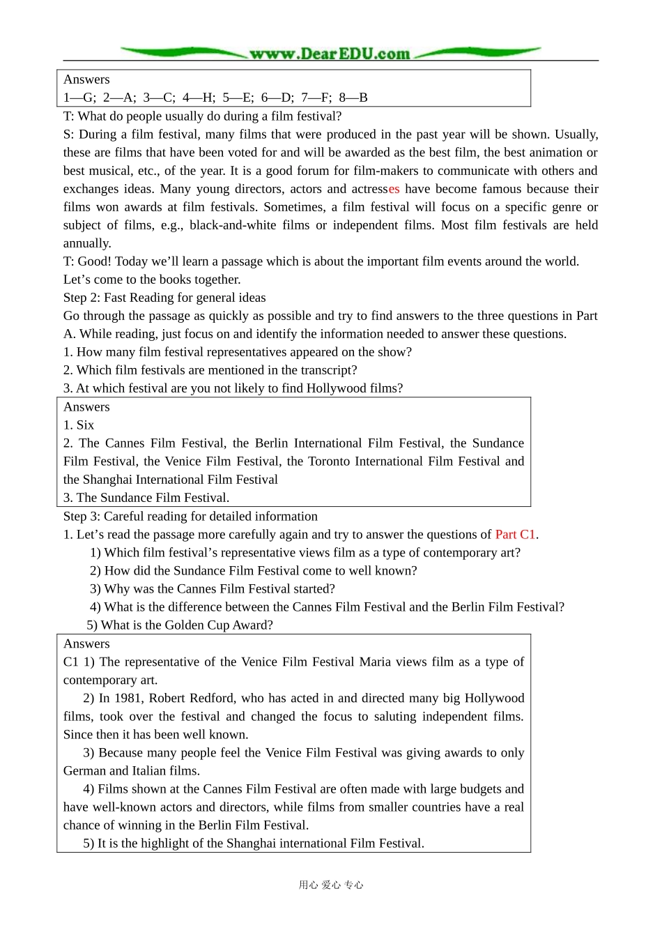 牛津版英语选修8 Unit4 Films and film events--Reading _第2页