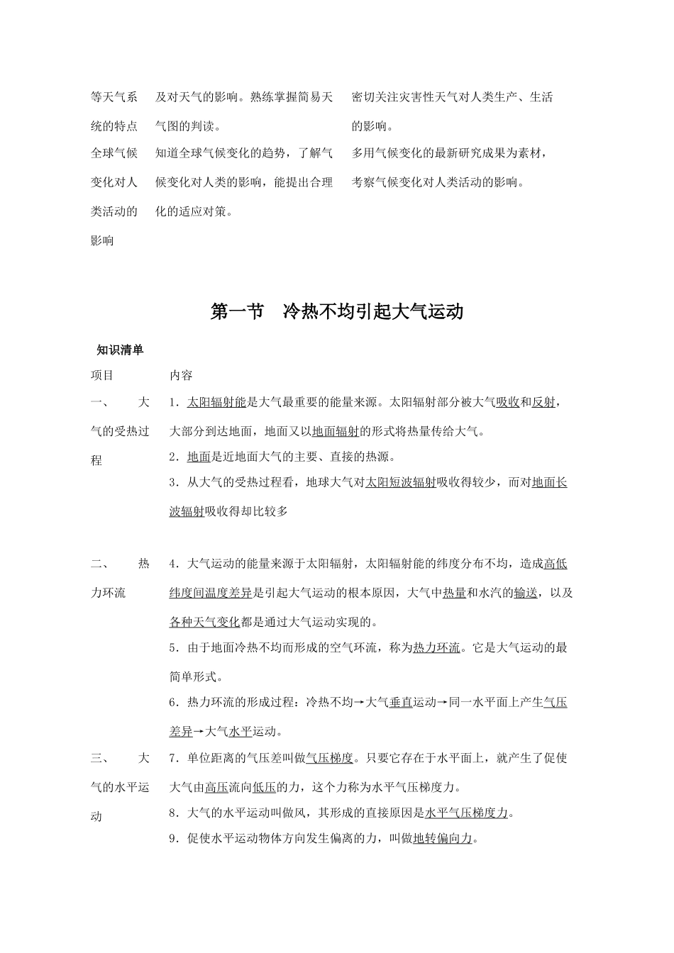 直击2010高考地理复习教学案：2.1冷热不均引起大气运动_第2页