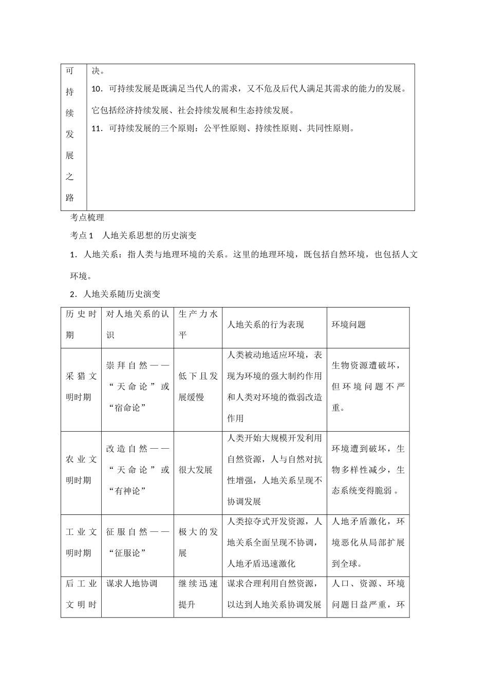 直击2010高考地理复习教学案：11.1人地思想的演变_第3页