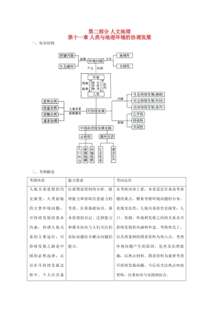 直击2010高考地理复习教学案：11.1人地思想的演变