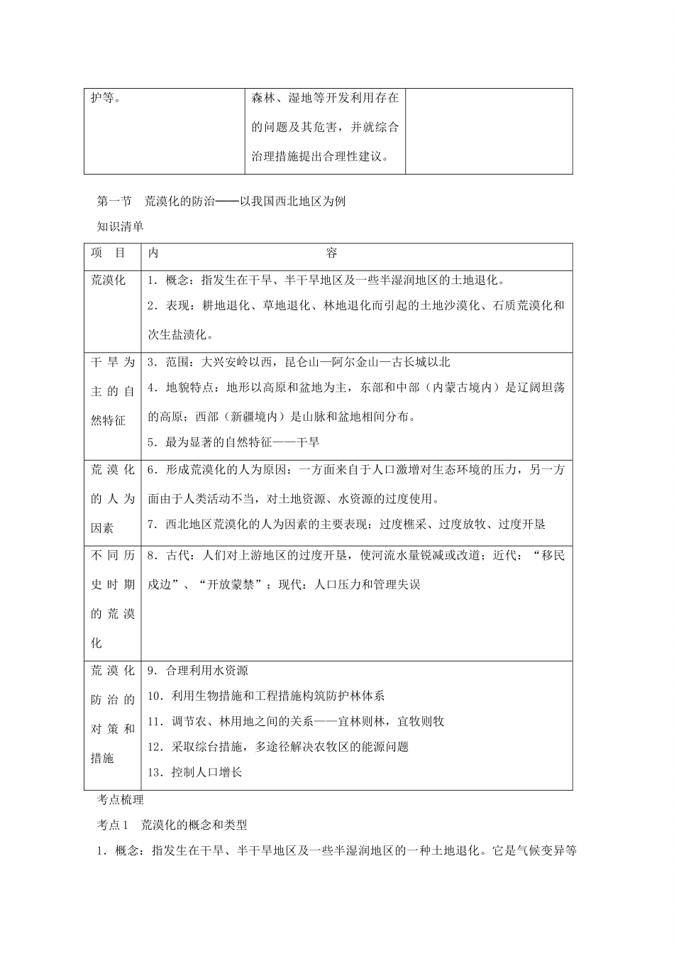 直击2010高考地理复习教学案：13.1荒漠化的防治—以我国西北地区为例_第2页