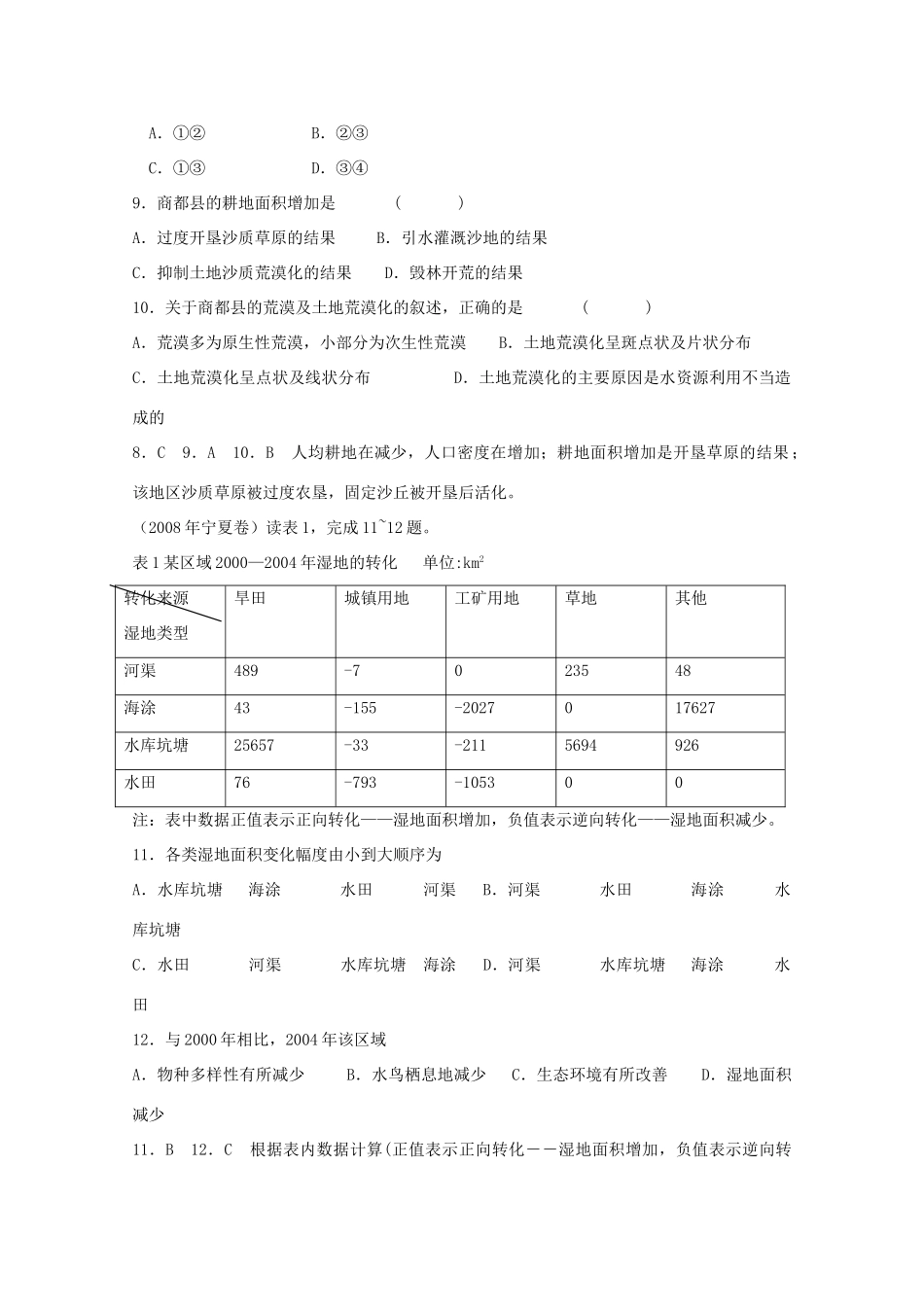 直击2010高考地理复习教学案：第十三章区域生态环境建设专题_第3页
