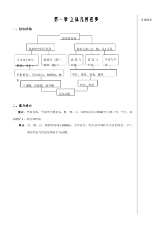 立体几何第1课时