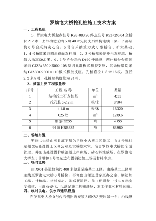 罗旗屯大桥挖孔桩施工方案1
