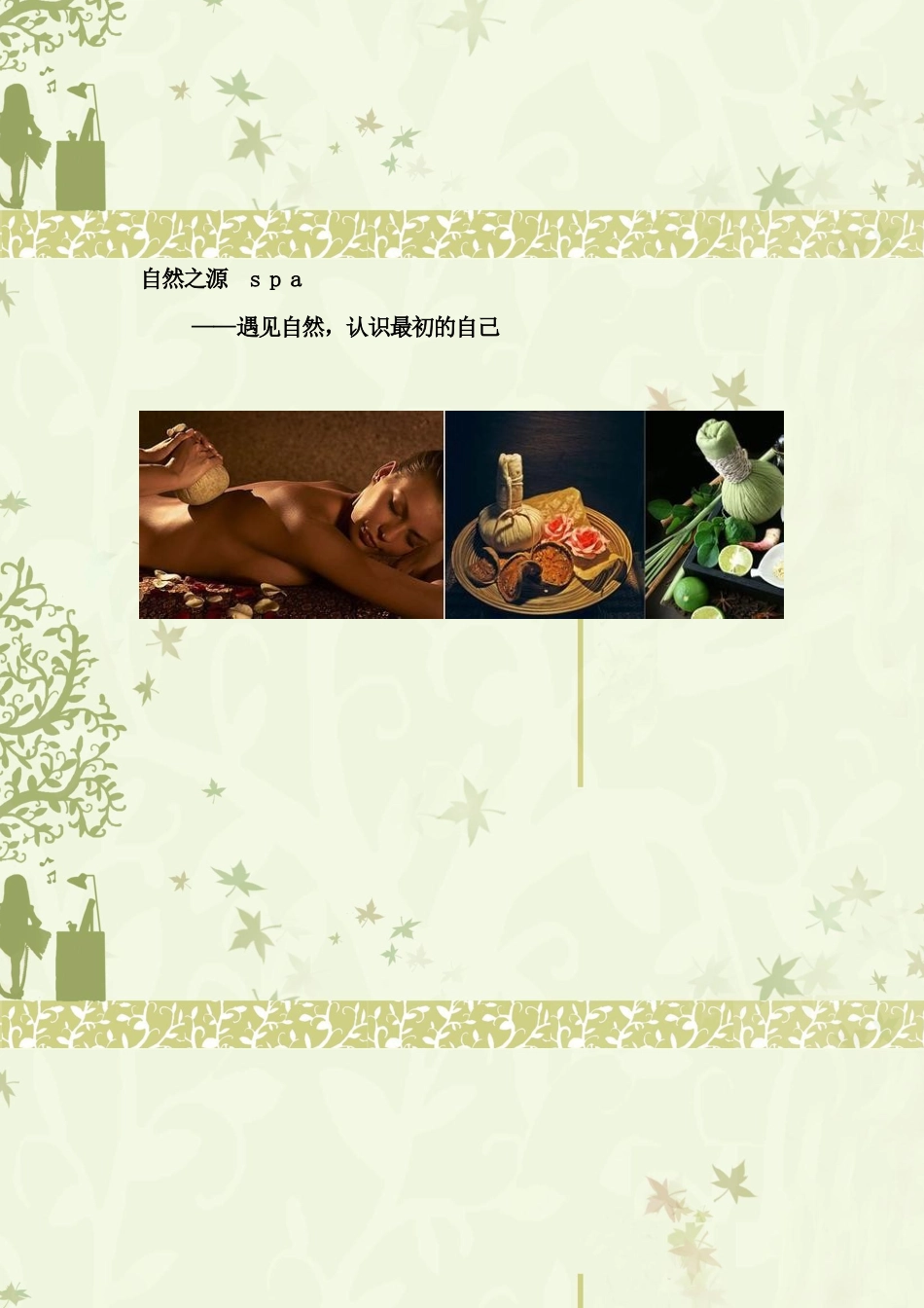 美容院SPA会所价格表设定模版_第1页