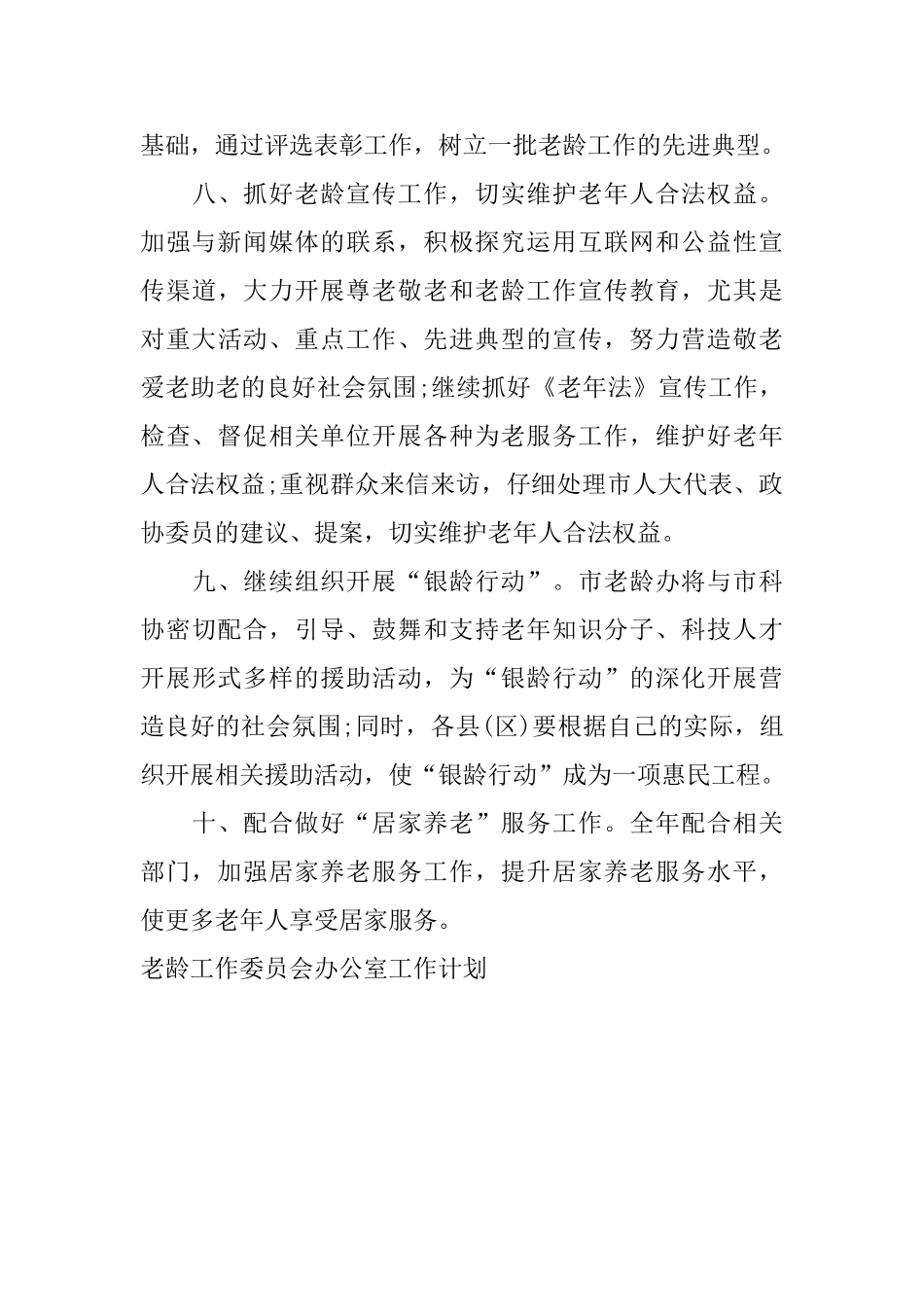 老龄工作委员会办公室工作计划_第3页