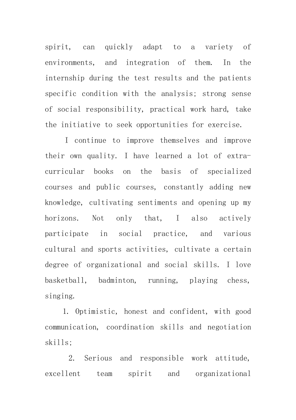 考核期间的英文自我评价_第2页