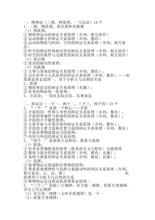 考研马哲原理总结