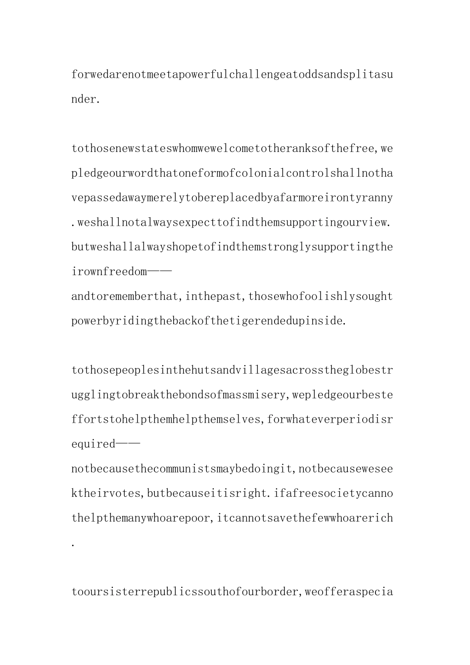 肯尼迪总统就职演说_第3页