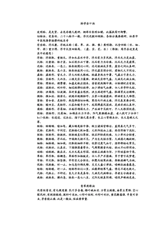 脉学金口诀打印版