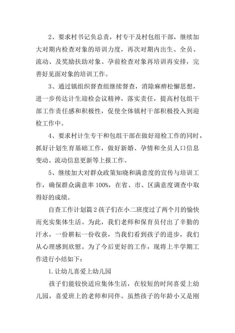 自查工作计划_第3页