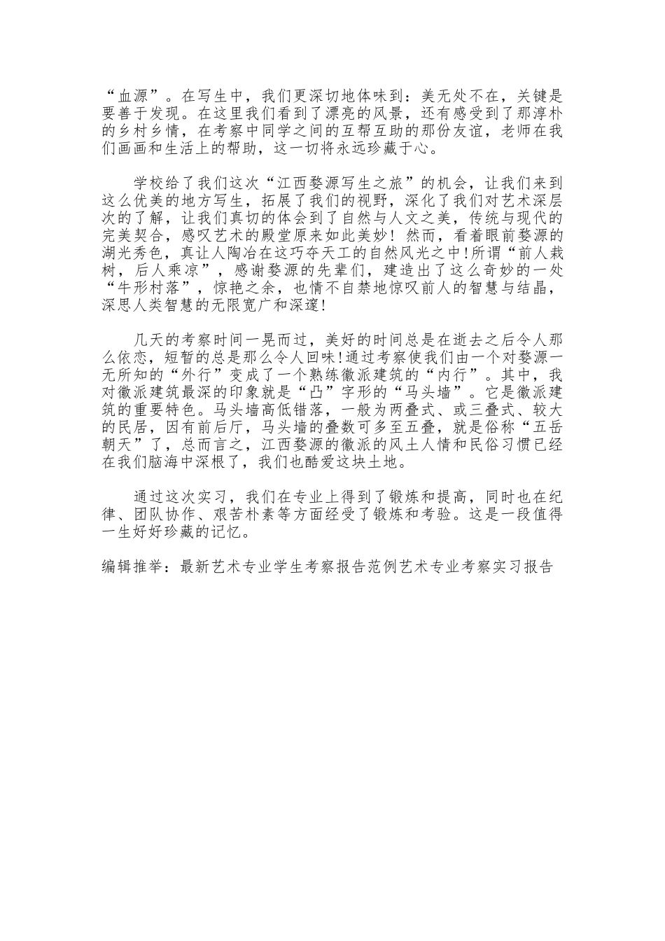 艺术专业考察报告范文_第2页