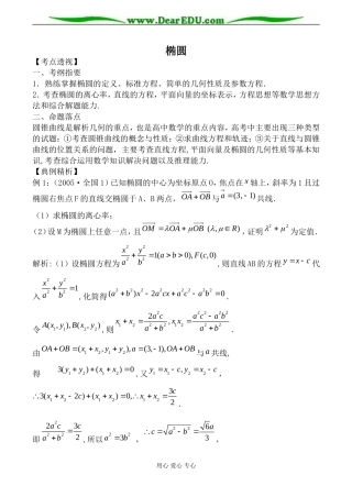 苏教版高中数学选修1-1椭圆2